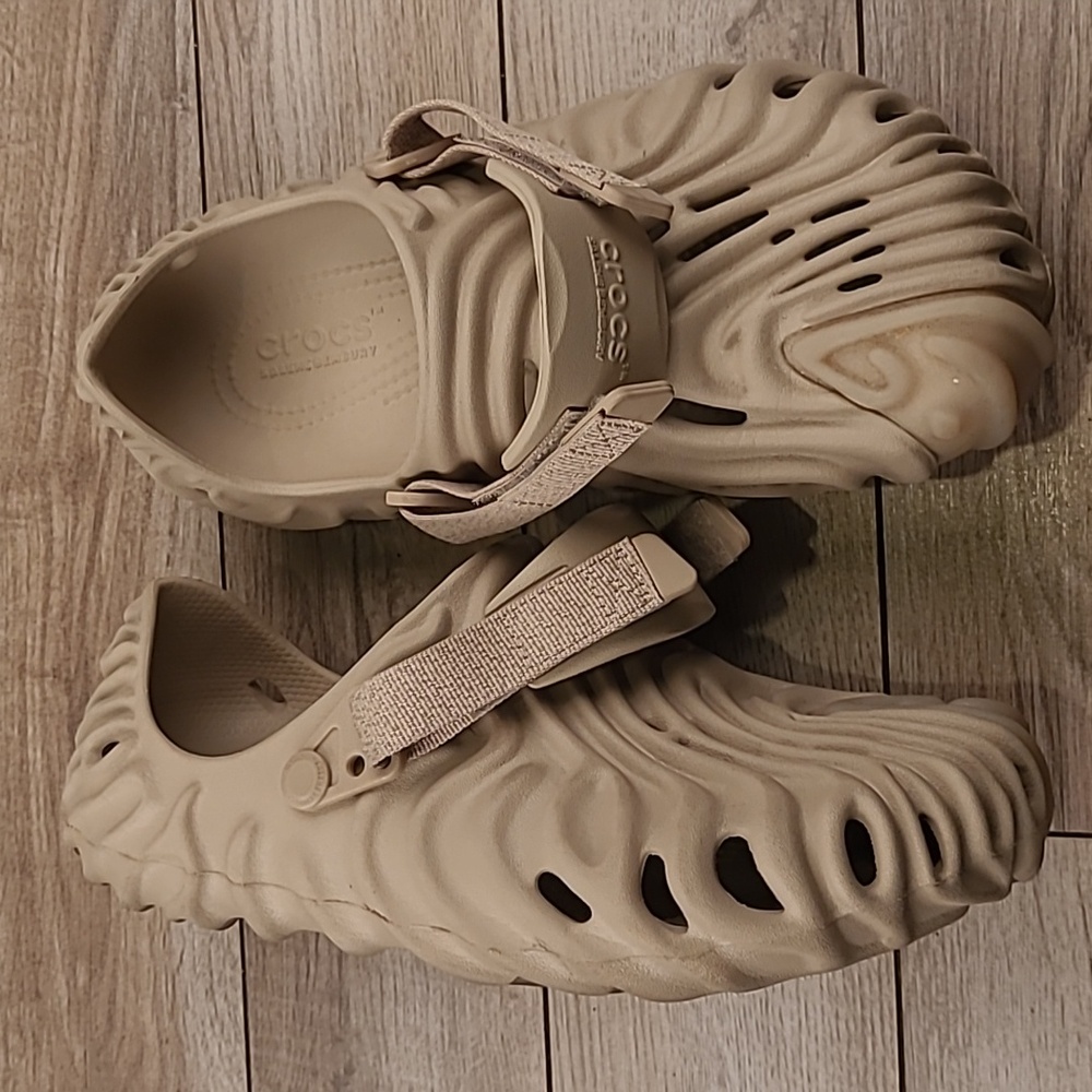 CROCS x Salehe Bembury Stratus Cream Beige Sz 9 Slip On Clog Sandals Shoes‎ RARE
